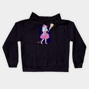 Pink Lolita Witch print Kids Hoodie